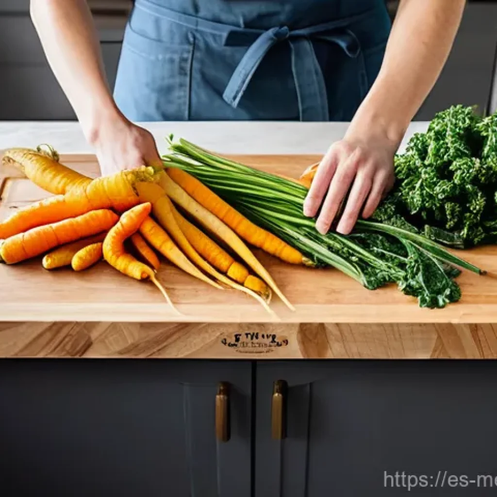 항염증 식단을 위한 고화질 레시피 - **"Wellness Kitchen Prep"**: A vibrant, clean, and modern kitchen bathed in natural sunlight. A joyf...